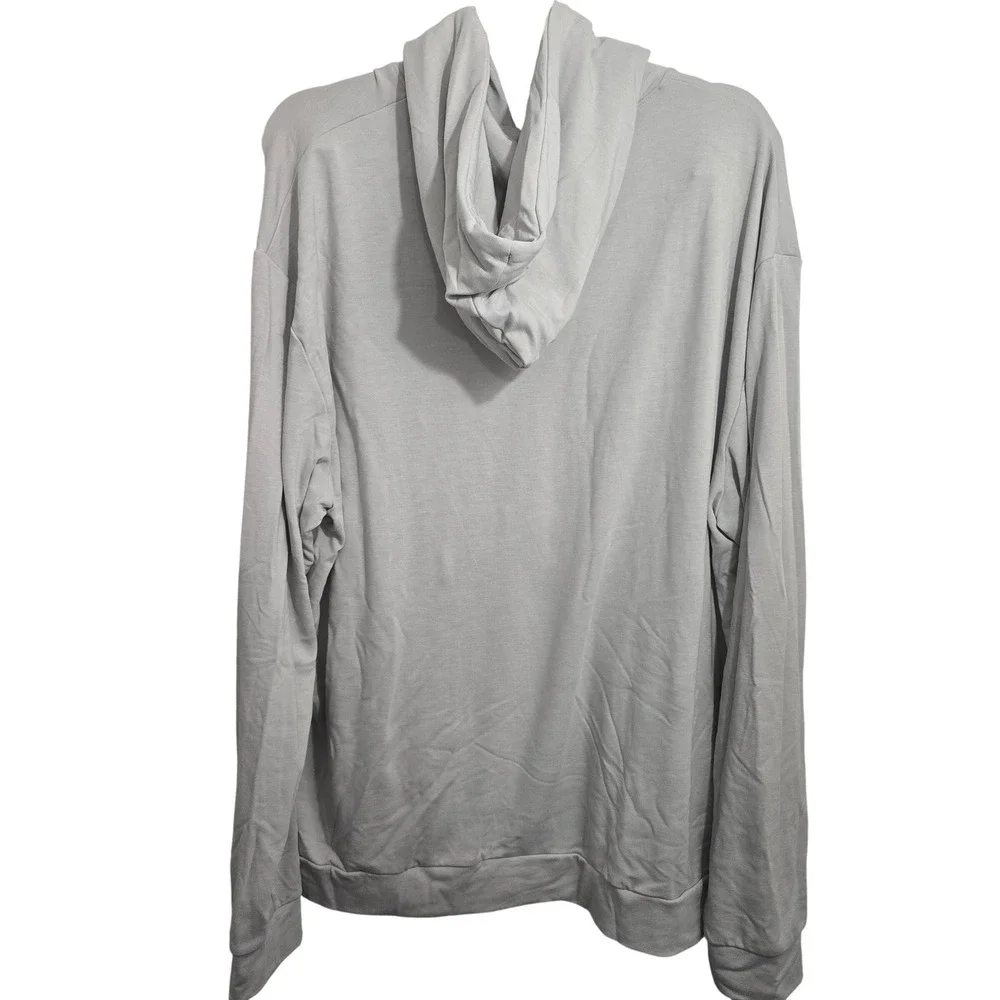 Cozy Earth Men's Bamboo Hoodie Light Grey Pullover Sweatshirt‎ Size 3XL